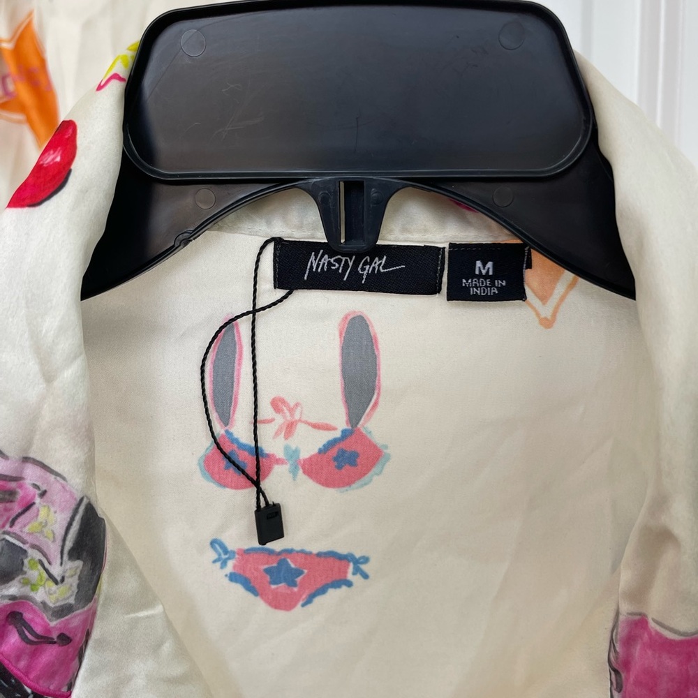 Nasty Gal White Printed Pajama Set - Picture 5 of 7